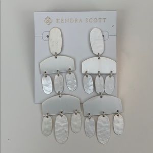 Kendra Scott bright silver statement earrings